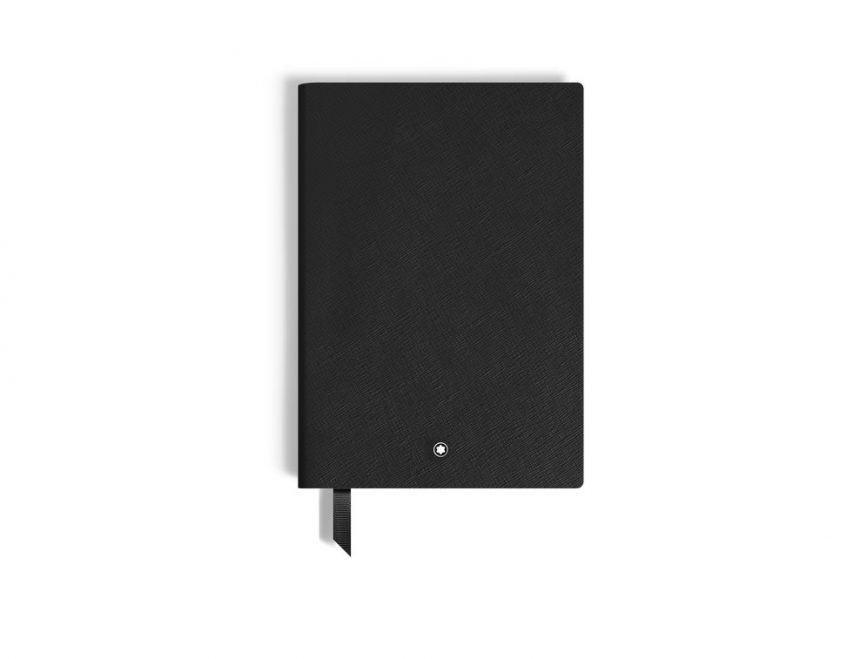 Notebook Large, Saffiano Leather, Black - Squared Pages